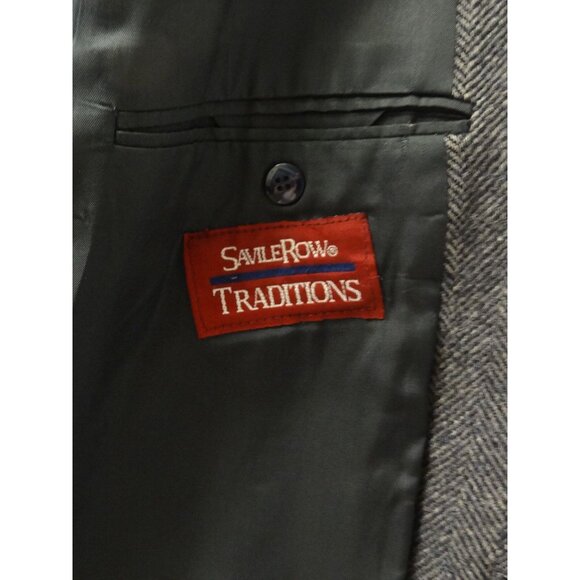 Savile Row Traditions Suit/Sport Jacket Coat Gray 42" Chest Lambs wool Blend - Picture 6 of 11